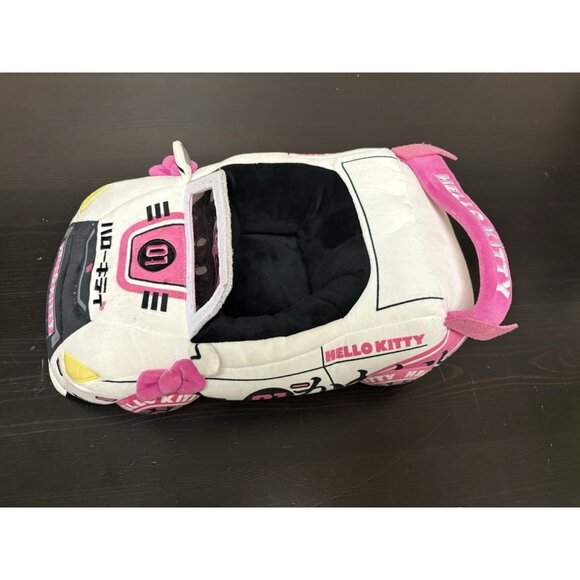 Hello Kitty Plush Tokyo Speed Race Car Kidrobot White And Pink Car 15" Long 2022 - Picture 4 of 9
